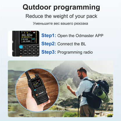 TIDRADIO TD-H3 Multi-Band Ham/GMRS Handheld Radio - Two Way Radios with USB-C Programming & Charging, Long Range with 2500mAh Battery and Air Band Long Antenna, One Key Frequency Match - For Outdoor Enthusiasts, Emergency Pre