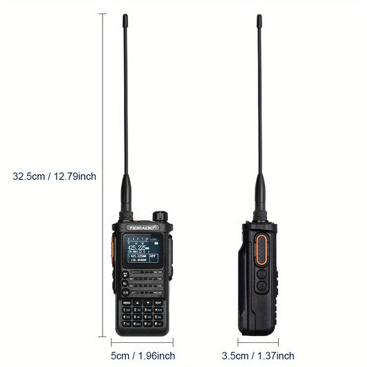 TIDRADIO TD-H8 2nd Gen 10W High-Power Handheld Two-Way Radio - 2500mAh Long-Lasting Battery, UHF Frequency 136-174MHz, 5000 Channels with Repeater List, FM Radio & Compatible, -Powered for Ham/GMRS/Radio Use, Durable Walkie T
