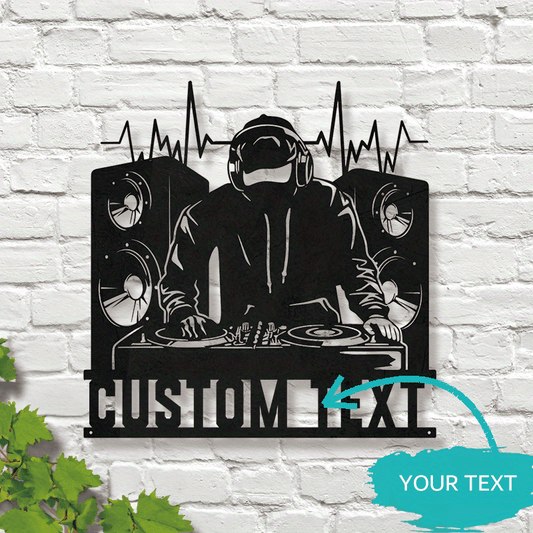 Custom DJ Name Metal Wall Art - Perfect Gift for Music Enthusiasts, Ideal for Home Decor & Collectors