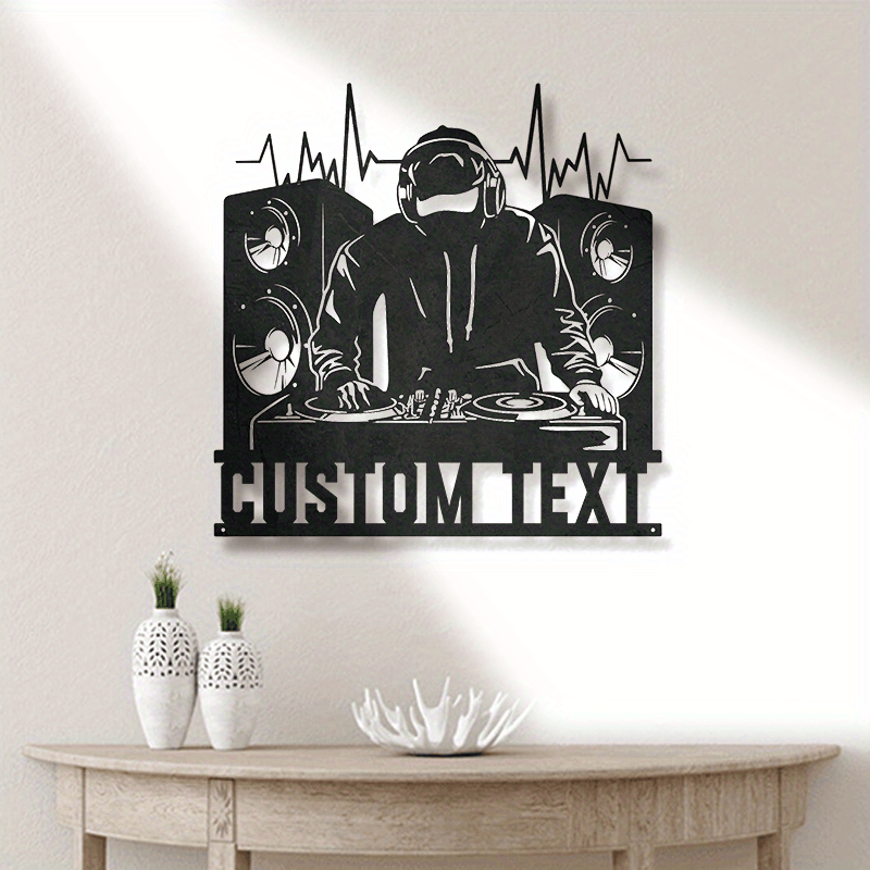 Custom DJ Name Metal Wall Art - Perfect Gift for Music Enthusiasts, Ideal for Home Decor & Collectors