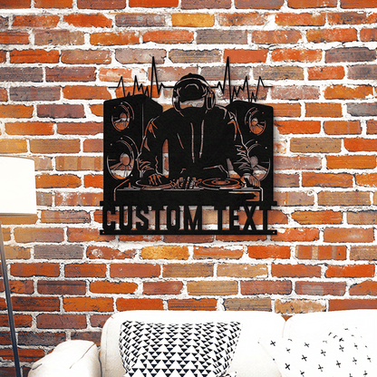 Custom DJ Name Metal Wall Art - Perfect Gift for Music Enthusiasts, Ideal for Home Decor & Collectors