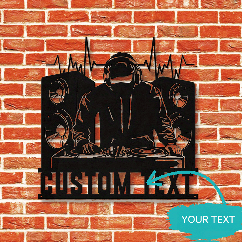 Custom DJ Name Metal Wall Art - Perfect Gift for Music Enthusiasts, Ideal for Home Decor & Collectors