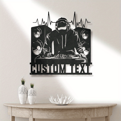Custom DJ Name Metal Wall Art - Perfect Gift for Music Enthusiasts, Ideal for Home Decor & Collectors