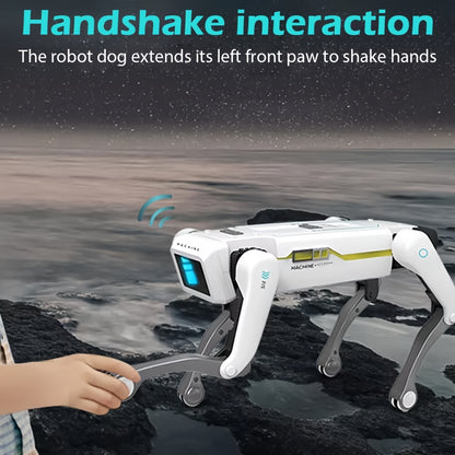 Smart Robot Dog, Remote Control Toy Robot Dog with Water Cannon Launch Pad, Programmable, Voice, Dance, Music, Can Be Controlled by Remote and Mobile Phone APP, Ideal Birthday Gift for Children