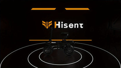 Hisent 740W Folding Electric Bike Is Suitable for Both Adults And Teenagers.14" Tires, 740W Brushless Motor, 48V 6A/10A/15A/17.5A Lithium Battery, Range Of 8-35 Miles, Multiple Shock Absorbers, Alloy Steel Frame, LCD Display