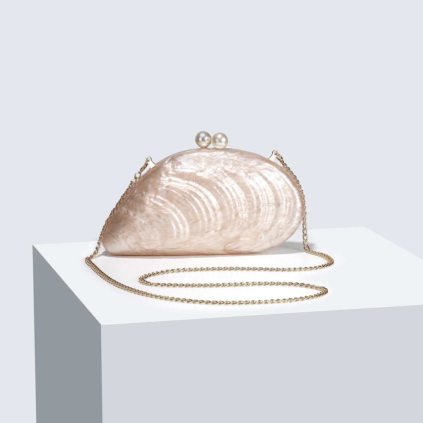 2025 New Acrylic Pearl Shell Bag For Women Shoulder Bag Ladies Fashion Wedding Banquet Evening Bag Bridal Handbag Clutch Purse