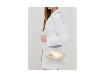 2025 New Acrylic Pearl Shell Bag For Women Shoulder Bag Ladies Fashion Wedding Banquet Evening Bag Bridal Handbag Clutch Purse