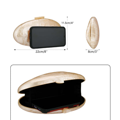 2025 New Acrylic Pearl Shell Bag For Women Shoulder Bag Ladies Fashion Wedding Banquet Evening Bag Bridal Handbag Clutch Purse