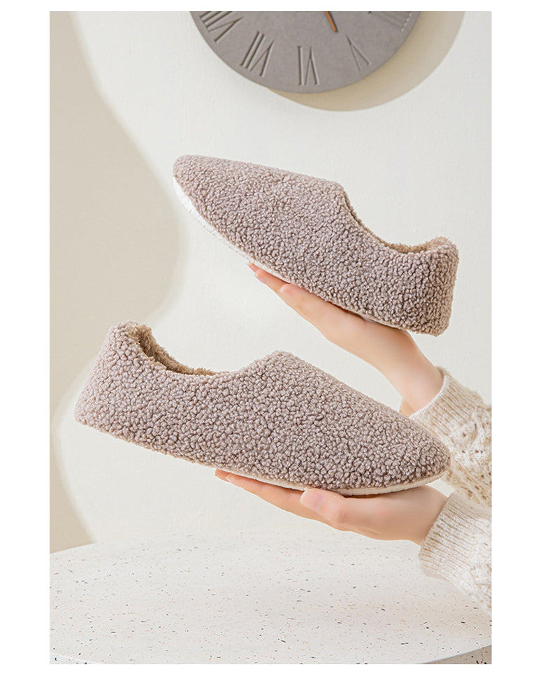 Casual Plush Women's Slippers Home Luxury Designer Woman Shoes Flat Winter Indoor Ankle Boots Trend Slides Elegant Footwear Soft