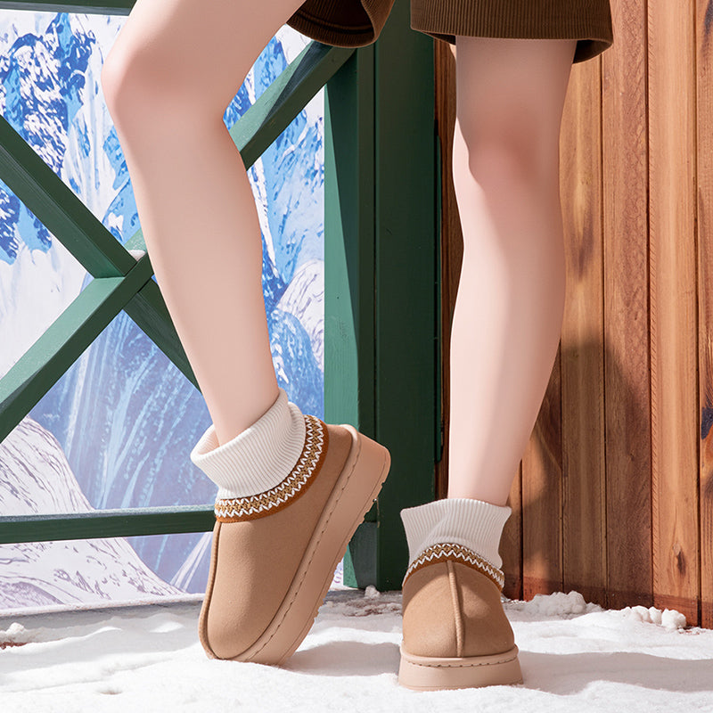 Winter Plush Ankle Boots Female Casual Women's Slippers Home Fluffy Luxury Designer Woman Shoes Indoor Fuzzy Fur Snow Booties