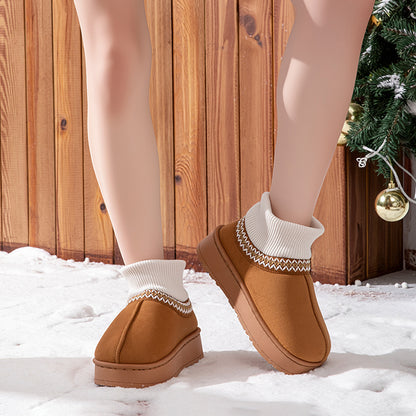 Winter Plush Ankle Boots Female Casual Women's Slippers Home Fluffy Luxury Designer Woman Shoes Indoor Fuzzy Fur Snow Booties