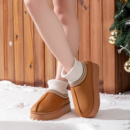 Winter Plush Ankle Boots Female Casual Women's Slippers Home Fluffy Luxury Designer Woman Shoes Indoor Fuzzy Fur Snow Booties