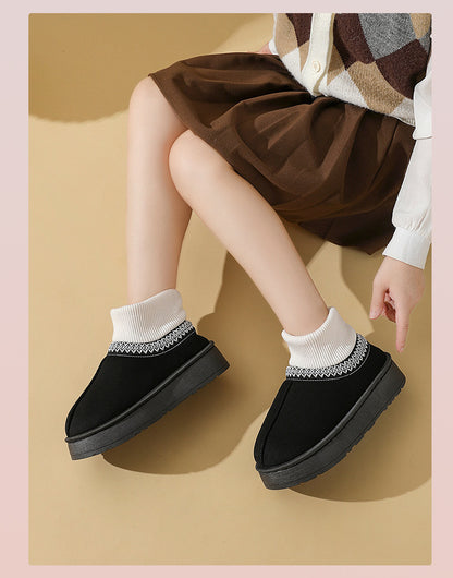 Winter Plush Ankle Boots Female Casual Women's Slippers Home Fluffy Luxury Designer Woman Shoes Indoor Fuzzy Fur Snow Booties