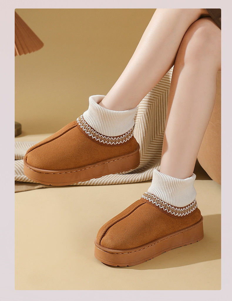 Winter Plush Ankle Boots Female Casual Women's Slippers Home Fluffy Luxury Designer Woman Shoes Indoor Fuzzy Fur Snow Booties