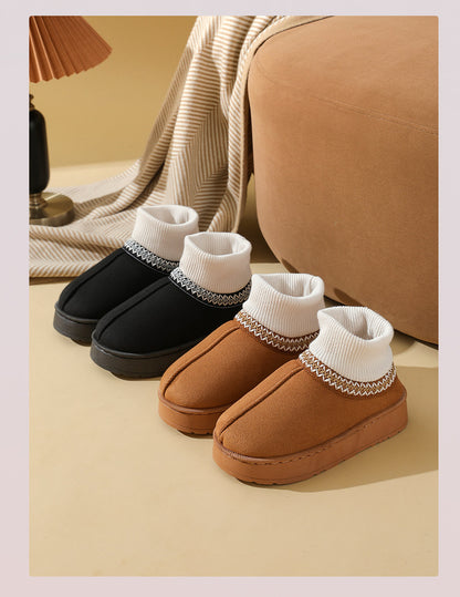 Winter Plush Ankle Boots Female Casual Women's Slippers Home Fluffy Luxury Designer Woman Shoes Indoor Fuzzy Fur Snow Booties