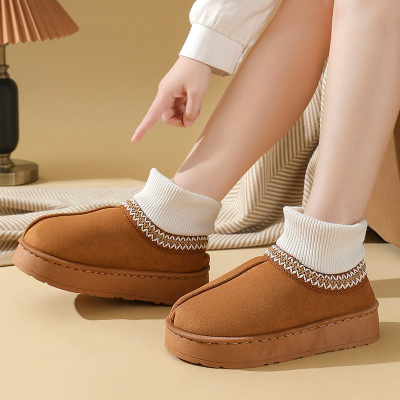Winter Plush Ankle Boots Female Casual Women's Slippers Home Fluffy Luxury Designer Woman Shoes Indoor Fuzzy Fur Snow Booties