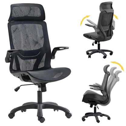 Ergonomic Executive Computer Chair High-Back Home Office Chair with Breathable Nylon Mesh Lift Chair Swivel Chair
