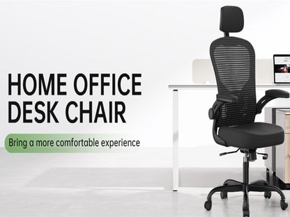 Ergonomic Executive Computer Chair High-Back Home Office Chair with Breathable Nylon Mesh Lift Chair Swivel Chair
