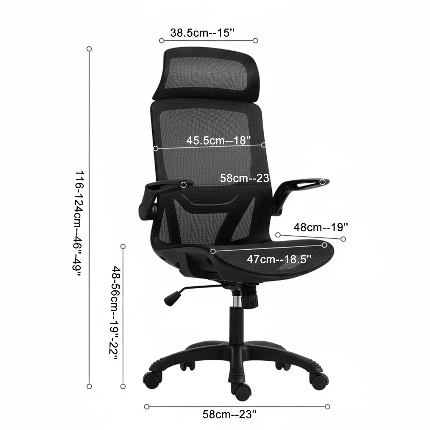 Ergonomic Executive Computer Chair High-Back Home Office Chair with Breathable Nylon Mesh Lift Chair Swivel Chair