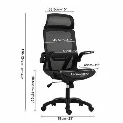 Ergonomic Executive Computer Chair High-Back Home Office Chair with Breathable Nylon Mesh Lift Chair Swivel Chair