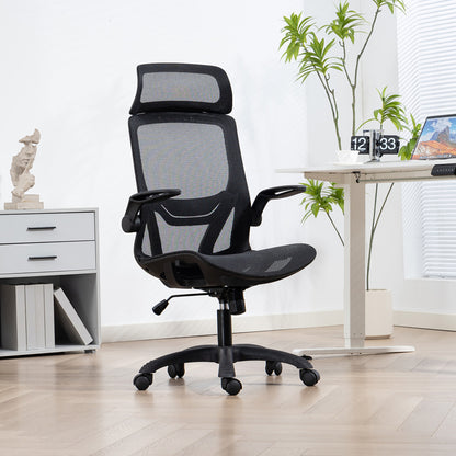 Ergonomic Executive Computer Chair High-Back Home Office Chair with Breathable Nylon Mesh Lift Chair Swivel Chair