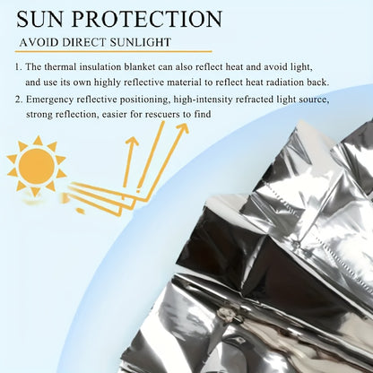 15pcs Family Pack Thermal Insulation Blanket, Double-Sided Film Insulation Blanket, Suitable for All Seasons, Hiking Rescue and First Aid Space Efficiency Survival Equipment, W, Z, Thermal Blanket, Survival Kit, Camping Equip