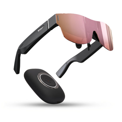 TQSKY T1 AR Smart Glasses | Portable Personal Cinemas | 150'' OLED HD Displays | Dual Speaker Audios | Perfect for Travel, Flight & Home Theater, Travel Entertainment, Portable Cinema, Lightweight Glasses, Sleek Design, Advan