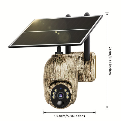 SEHMUA 4G Solar LTE Cellular Trail Camera With 360° Pan Tilt & 2-Way Audio, 4K Live View, Security Cameras Wireless Outdoor, 0.2s Trigger, HD Night Vision, Built-in SIM Card With 7-Day FREE Data, Waterproof For Hunting & Sec
