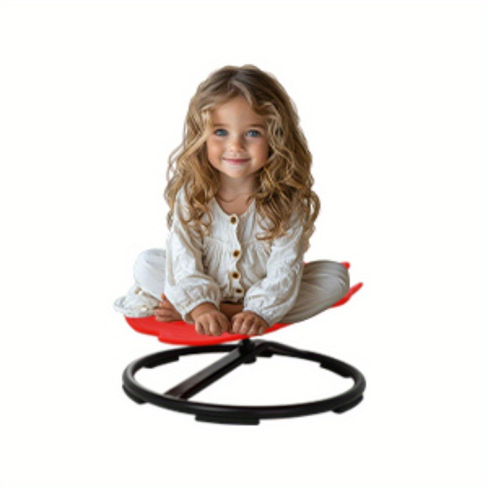 GCCSJ Spinning Chair for Kids Sensory, Kids Swivel Chair, Kids Sensory Swivel Chair, Sit and Spin for Autistic Child, Red Non-Slip Metal Base Spin Sensory Chair, Improving Child'S Brain Development