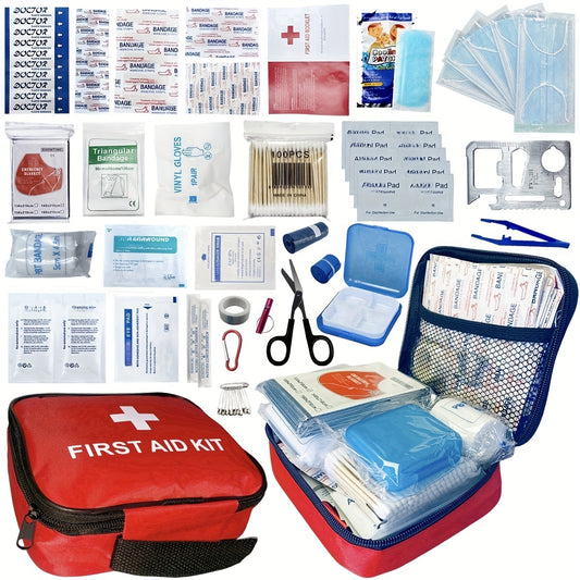 344/738/1030pcs In One Multifunctional Portable Emergency Kit, Suitable for Family, School, Car, Travel, Outdoor Exploration, Essential for Preventing Emergencies, And The Thoughtful First Choice Gift for Family And Friends!