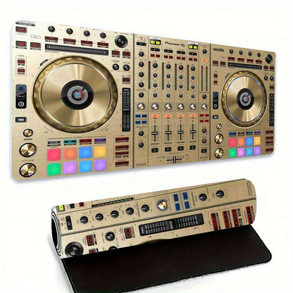 1pc Pioneer DJ DDJ-SZ Limited Edition Golden Controller Mouse Pad & Office Desk Mat - Vibrant Polyester Backing, Non-Slip Rubber Base, Ideal for Gaming & Office Use, Gaming Desk Mat | Vibrant Desk Decor | Durable Desk Mat, De