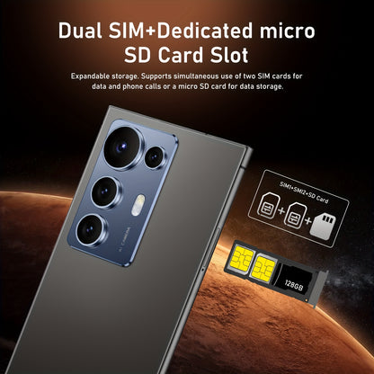 2026 New S25 Ultra Unlocked Smartphone | 8GB+256GBand3.5-inch 3GB+64GB Portable Mini Phone,, 6.8-inch Large HD Display, Dual SIM, Built-in Multifunctional Pen, GPS, Type-C Charging, Metal Frame, Screen Protector, Headphones