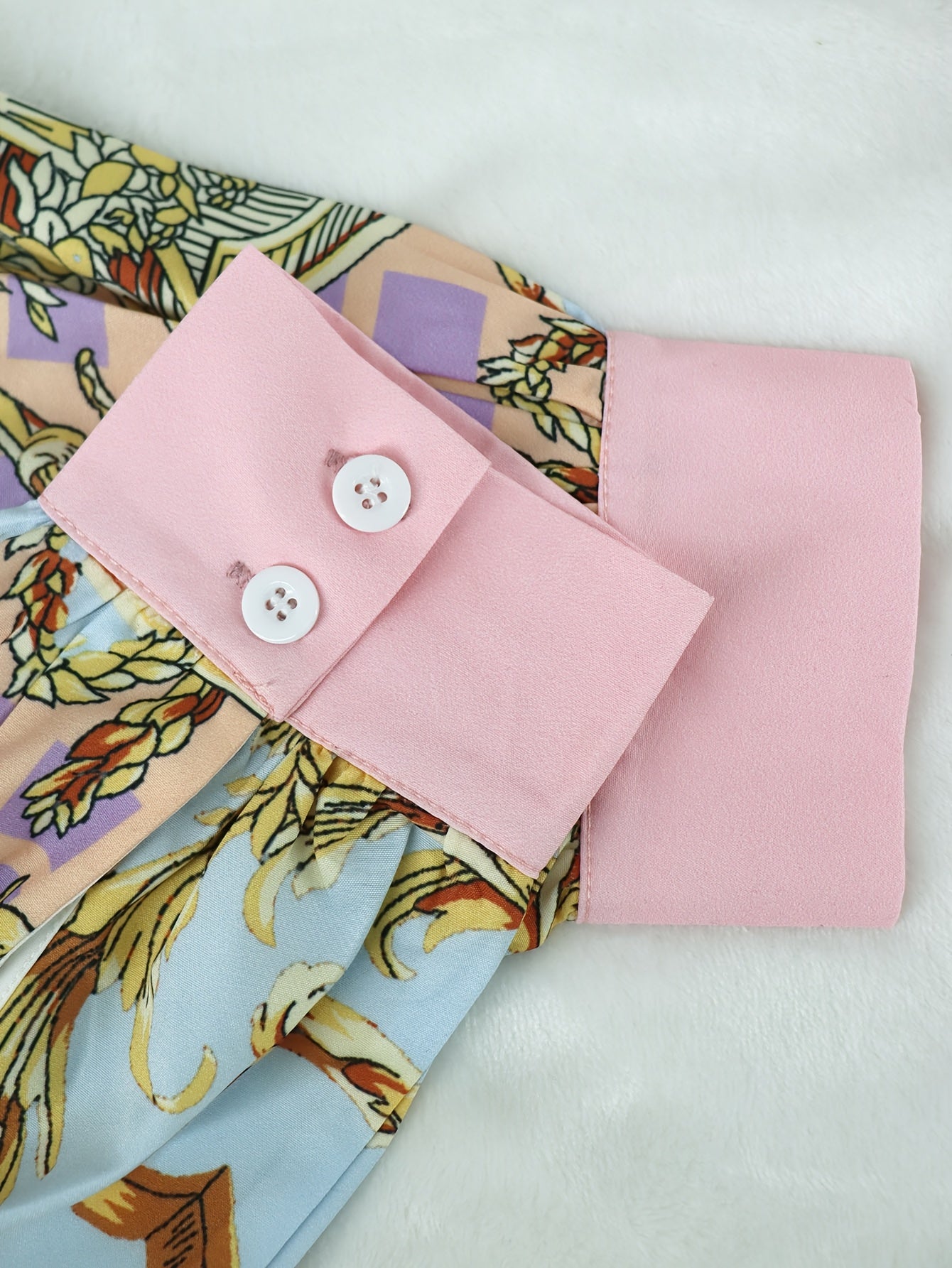 GY029 Vacation Style - Pink Printed Casual Tight Pants - Two-Piece Set for Women - Valentine's Day