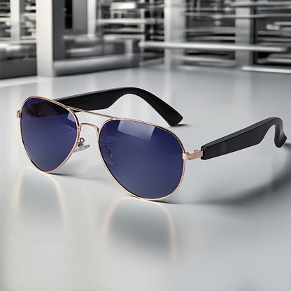 2025 AI Translation Glasses: Real-Time 100+ Languages, Wireless Wireless, Built-in Mic/Speaker, HD Voice & Music, AI Voice Control, Camera, Blue Light Protection, Magnetic Charging, Dual Sound - Stylish for Office, Fitness, H