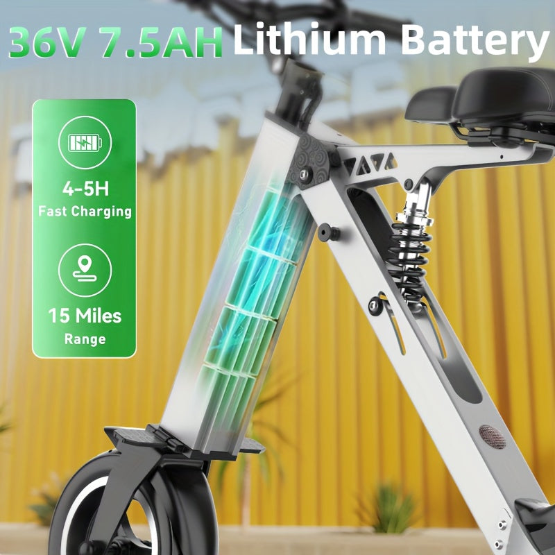 2Wheels 10'' Tires Electric Scooter 36V 7.5AH Battery 250W Motor 15Mph 15Miles, Electric Scooter for Women, Scooter Electric Fast, Scooter, Electric Scooter with Seat, Lastmile Transport, Urban Commuting, Modern Mobility, Por