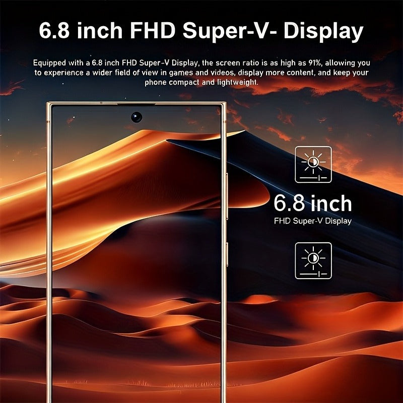 2026 New S25 Ultra Unlocked Smartphone | 8GB+256GBand3.5-inch 3GB+64GB Portable Mini Phone,, 6.8-inch Large HD Display, Dual SIM, Built-in Multifunctional Pen, GPS, Type-C Charging, Metal Frame, Screen Protector, Headphones