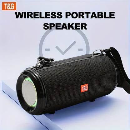 TG537 Portable Wireless Speaker - TWS Technology, Hands-Free Calling, TF Card & USB Playback - Works with Smartphones, Tablets, Tvs, Ideal for Camping, Travel, Mobile Accessories