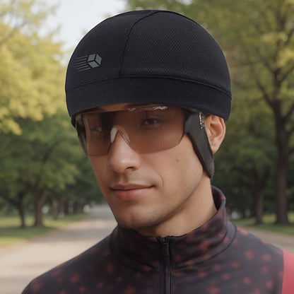 1pc Unisex Cooling Cap, Cycling Headband with Cooling Liner, Stretchy Work Cap, Summer Sweat-Absorbing Beanie, Breathable Mesh Skull Cap for Running, Lightweight Quick-Dry Sports Cooling Riding Skull Cap, Motorcycle Accessory