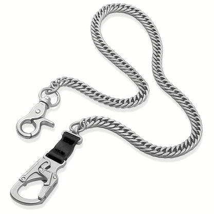 Ahiller Business Style Wallet Chain, Hip Hop Style Keychain - Dual Lock Security Design, Outdoor Camping, Traveling Accessory for Motorcycle/Daily Use with Scratch Resistant Coating, Men's EDC Carrying Gear Chain, Perfect Gif