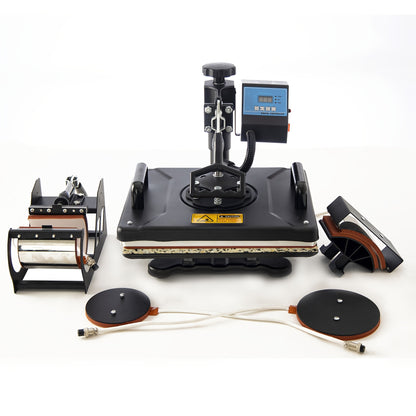 Heat Press Machine 5 in 1 Combination Sublimation Printer 2D Heat Transfer Machine for Cups, T-Shirts, And Phone Cases, with a Size of 30*38CM