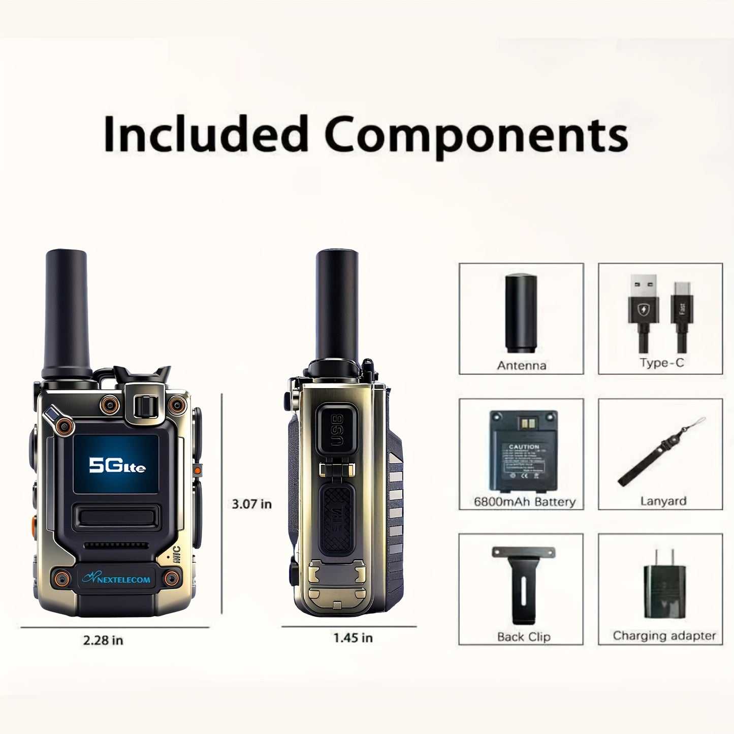 K300S Global Long Range Walkie Talkie Via Cellular Network Sim Card No Monthly Fee Us Coverage Truckers Construction Hotels Use Camping Hunting Adults Poc Two Way Radios Rechargeable