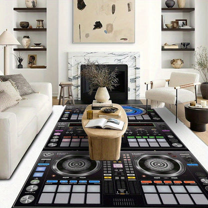 1pc Geometric Pattern Light Blue Area MatPortable Washable Easy to Tidy Summer and Autumn Floor MatSuitable for BedroomLiving RoomOfficeBalconyEntranceRoom Accessones, Living Room Area Mat, Indoor Rugs for Living Room, Art De