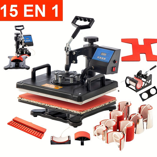 15in 1 Heat Press Machine, Sublimation Heat Press/Heat Transfer Machine