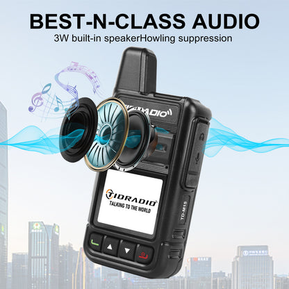 TIDRADIO Global Walkie Talkies 4G POC with Sim Cards, Long Distance 5000 Miles Rechargeable Nationwide Unlimited Range Two Way Radios & USB-C Battery (2 Pack)