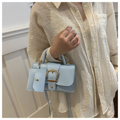 [Square Crossbody Bag] Women'S Small Square Crossbody Bag - Lightweight Synthetic Purse with Snap Closure, Compact Everyday & Formal Bag in Orange, Pink, Blue, Yellow, White, Black - Minimalist Chic Handbag for Women, Crossbo