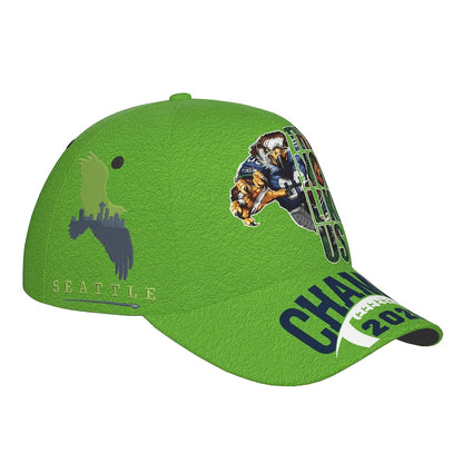 Rugby-Themed Baseball Cap with Full-Print Eagle & 2026 Champs Slogan - Structured Breathable Curved-Brim Hat, Snapback Closure, Lightweight Suitable for, Casual Wear, Rugby Fan Gear