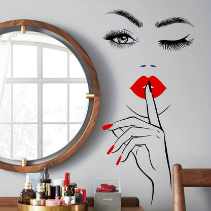 1 elegant Women's wall sticker, suitable for background wall decoration in living rooms, bedrooms, home decoration, cabinet decoration, etc