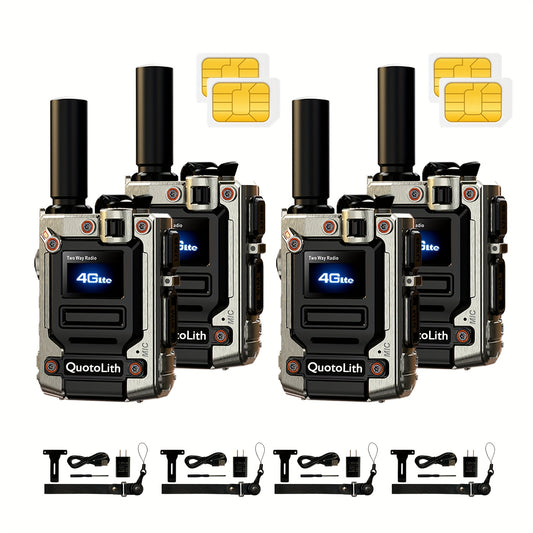 1/2pcs Global Walkie-talkie Two-way Radio Portable Radio Remote Walkie-talkie, 5000 Miles Of Communication Freedom, Rechargeable PTT Cellular One-click Wireless, Suitable For Outdoor, Group And Remote Coordination Fast Wirele