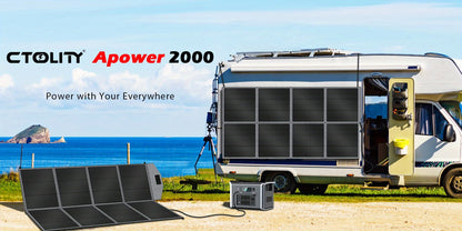 Portable Solar Battery Kit 2048Wh/2400W LiFePO4 Battery & 400W/200W/100W Solar Panels Bundle - Pure Sine Wave Inverter, /-C/-A Power, Heavy-Duty Off-Grid System for Home, RV, Camping, Emergency Backup (Low-Maintenance Lithium