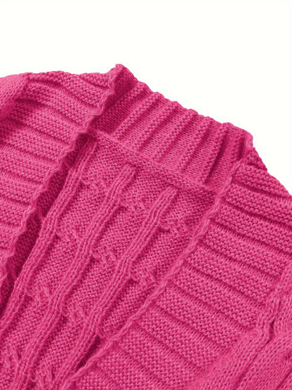 [Cardigan Sweater] Plus Size - Plus Size Cardigan Sweater A23A062